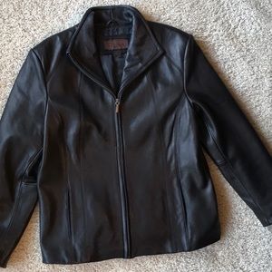 Black leather jacket